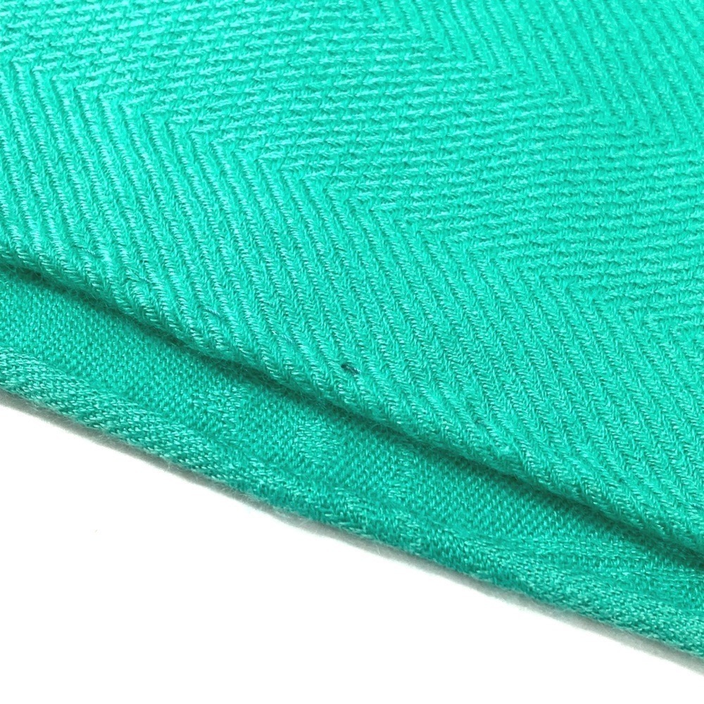 HERMES New Libris Shawl, Fringe Scarf, Cashmere, Silk, Men's & Women's, Green - Picture 14 of 14